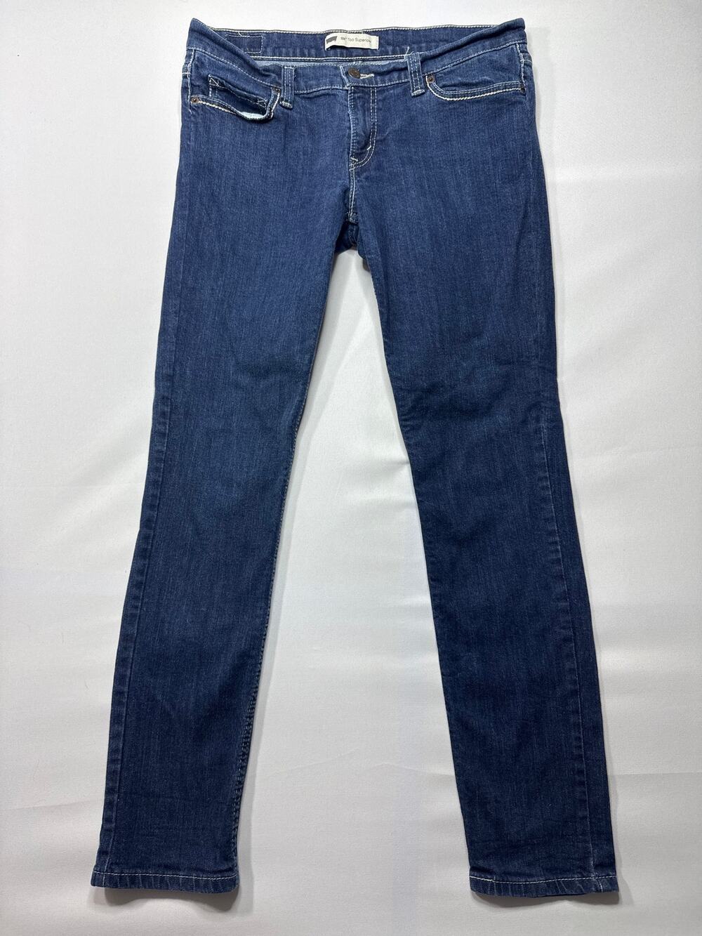 Levi's 524 Women's Too Superlow Skinny Blue Jeans - Size Tag Missing (33x30)